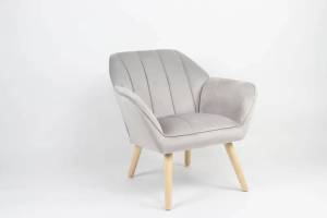 Кресло Stool Group Руди QH-2802K HLR-14 light grey серебристый