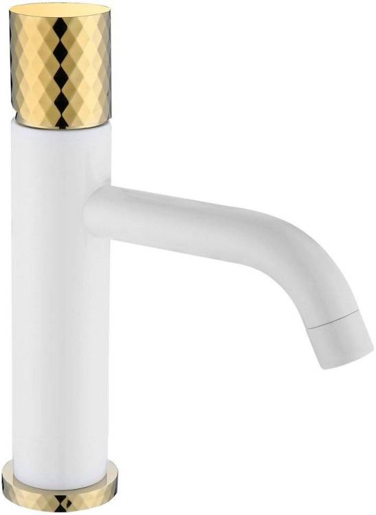 Смеситель для раковины Boheme Stick 121-WG White Diamond Gold