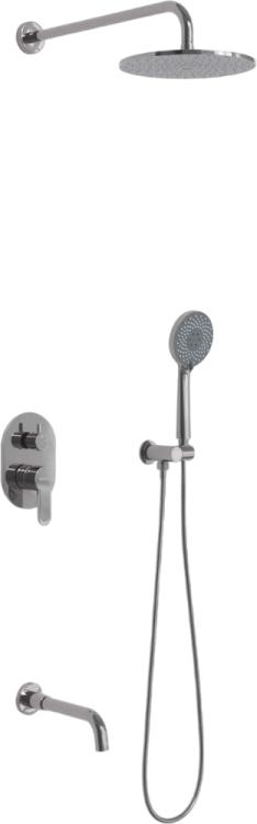 Душевой комплект Berges Nardis 3R 071007 С ВНУТРЕННЕЙ ЧАСТЬЮ, хром