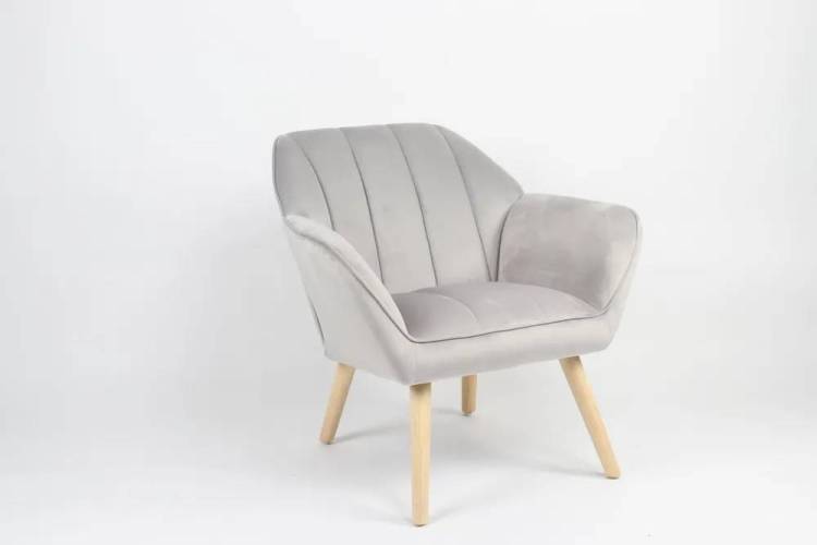 Кресло Stool Group Руди QH-2802K HLR-14 light grey серебристый