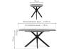 Стол Woodville Philip 619924 цемент, черный 118(141.8)x78x75 фото 2