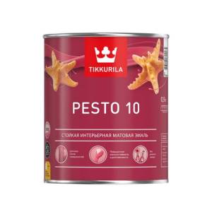 TIKKURILA PESTO 10 эмаль стойкая, алкидная, универсальная, матовая, база A (2,7л)