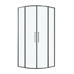 Душевая перегородка Niagara Nova NG-6837-90BL профиль чёрный матовый, стекло прозрачное, 90x90x195