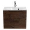 Тумба с раковиной Belbagno Etna ETNA-500-1C-SO-RW-P 49.6x39.2x40 Rovere Moro подвесная с одним выкатным ящиком фото 2