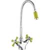 Смеситель для кухни РМС SL92GR-279F хром, зеленый