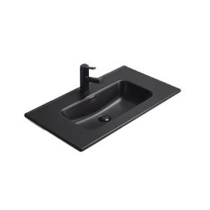 Раковина Gid Integrado 72209 Bm9080s 80 см, черная матовая