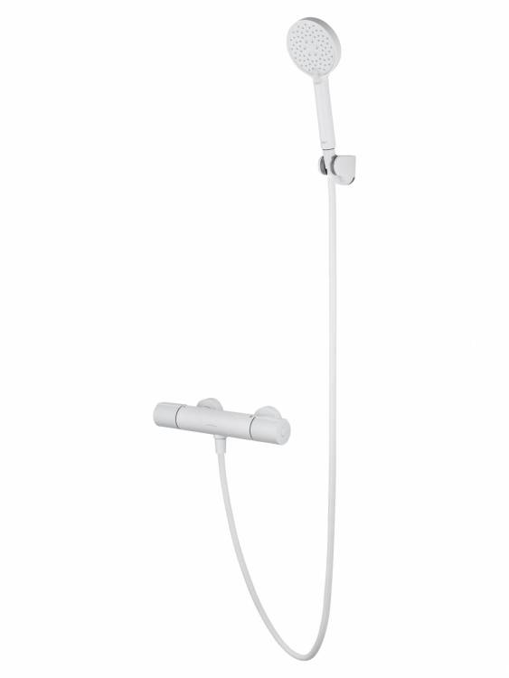 Смеситель для душа Wonzon & Woghand WW-A2006-A-MW с термостатом, белый матовый