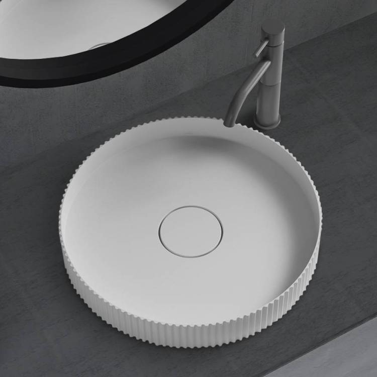 Раковина Abber Stein AS2604 накладная, 40 см, белая матовая