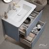 Тумба с раковиной Alavann Wave 80 голубой деним фото 2
