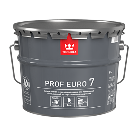 TIKKURILA PROF EURO 7 краска интерьерная, суперстойкая, матовая, база A (9л)