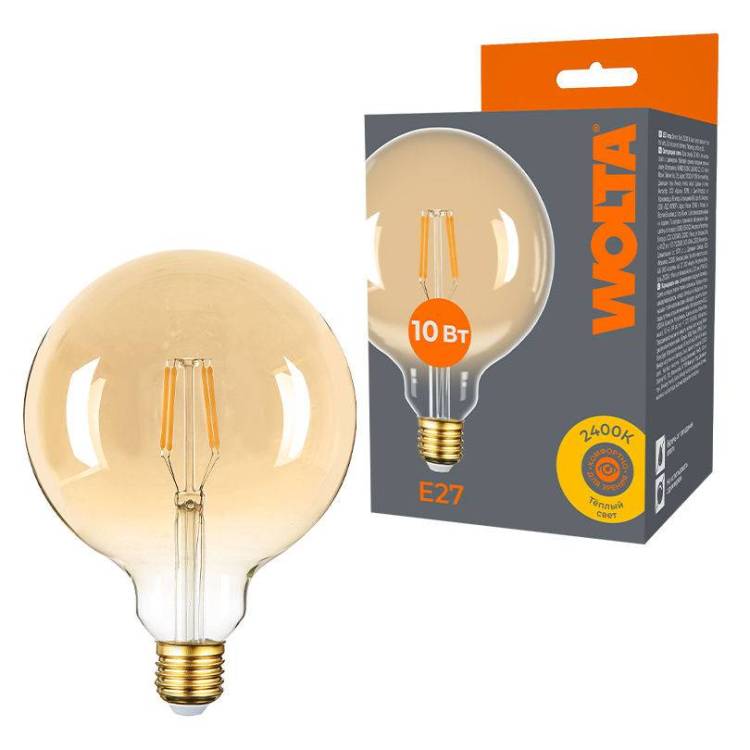 Светодиодная лампа Wolta Filament WF-G125-10W2.4KE27