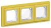 Рамка 3-постовая IEK Flite FI-M30-32-55-K44 желтый карри