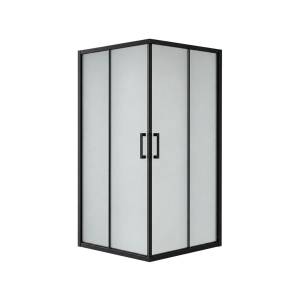 Душевой уголок Royal Bath HPD RB7080HPD-C-BL профиль черный, стекло матовое, 80x70x200