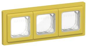 Рамка 3-постовая IEK Flite FI-M30-32-55-K44 желтый карри