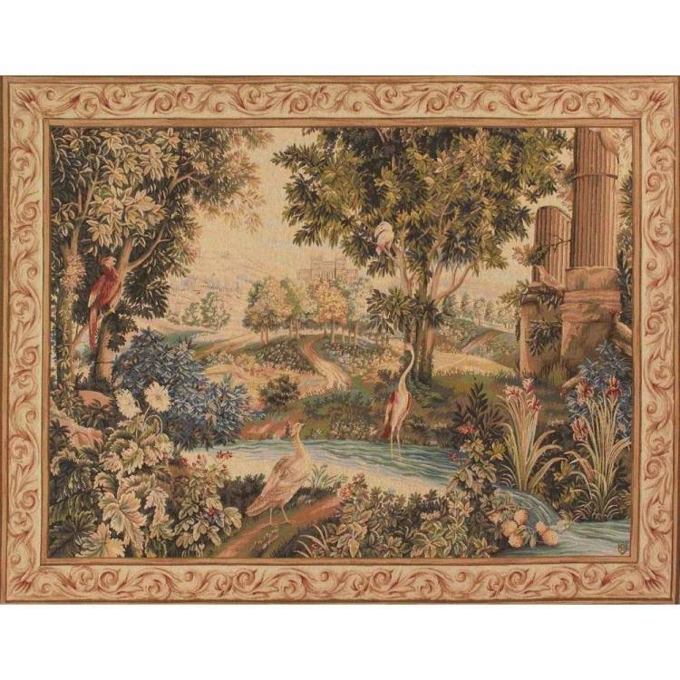 Гобелен Art De Lys Verdure aux oiseaux/Пейзаж с птицами 142x185, Франция
