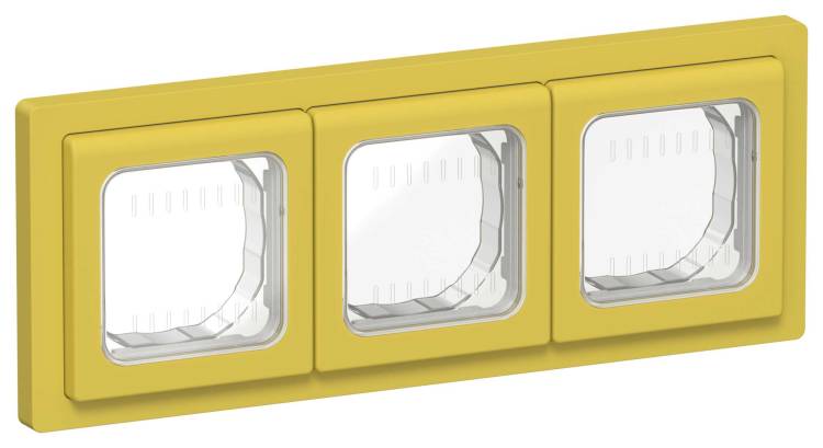 Рамка 3-постовая IEK Flite FI-M30-32-55-K44 желтый карри