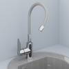 Смеситель для кухни Avrora Kitchen AV9002G с высоким гибким изливом, хром фото 2