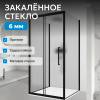 Душевой уголок Abber Schwarzer Diamant AG30150BMH-S80BM-S80BM профиль черный, стекло матовое, 80x150x195 фото 4