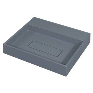 Раковина Uperwood Tanos Quartz RTanosQuartz50B без отверстия для смесителя, бетон, 50x42.5