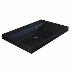 Раковина Uperwood Classic Quartz 291030005 черная матовая, уголь, 70x45