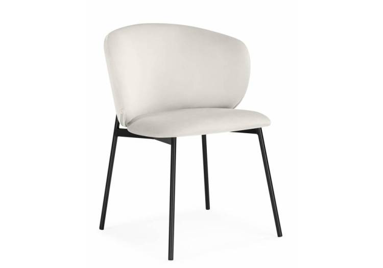 Стул на металлокаркасе Woodville Рикко 674675 белый (milk) / черный