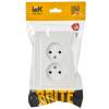 Розетка 2-местная IEK Brite BR-R20-10-K01-F белый фото 2
