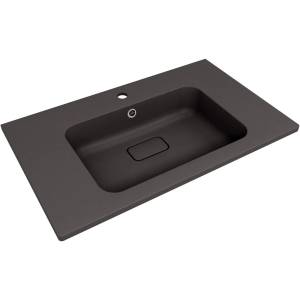 Раковина Uperwood Lagoon Quartz 297000016 черная матовая, уголь, 80x48 Раковина Uperwood Lagoon Quartz 297000016 черная матовая, уголь, 80x48