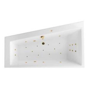 Акриловая ванна Excellent Sfera Slim ULTRA WAEX.SFL17S.ULTRA.GL 170x100 левая, золото