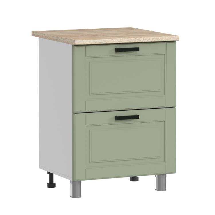 Кухонный модуль напольный Аленушка Астра Н2Я 600 Н00231114 фисташка,скоба черный