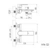 Смеситель для ванны Knotlor Ergofit KN-32 хром фото 7
