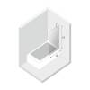 Шторка для ванны NEW TRENDY AVEXA WHITE 80 см EXK-2963 (белый) фото 6