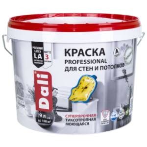 Краска для стен и потолков акриловая Dali Professional база С 9 л