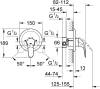 Смеситель для душа Grohe Euroeco 32742000 С ВНУТРЕННЕЙ ЧАСТЬЮ фото 2