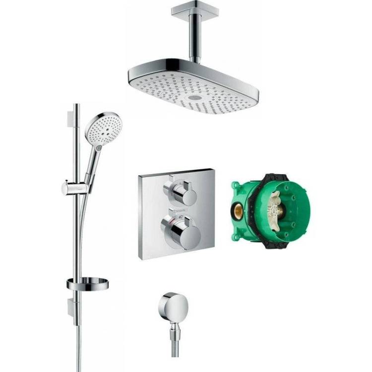 Душевой комплект Hansgrohe Raindance Select E 300 (2 jet) 27384400 + 26630400 + 27506000 + 15714000