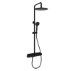 Душевая стойка Sancos Teo SC11002MB c термостатом, 3 режима, черный матовый