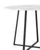 Стол обеденный Stool Group Дакота FDC8004 top wh.marble DUAL белый мрамор ножки черные 100x100x76 фото 4