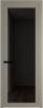 Межкомнатная дверь Profil Doors 1 AGP цвет профиля Никель матовый, стекло безопасное 6 мм черное тонированное 600x2000