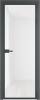 Межкомнатная дверь Profil Doors 1 AX цвет профиля Серая ночь, стекло безопасное 6 мм белый триплекс 600x2000