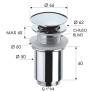 Донный клапан Remer 904CC114CFP черный брашированный хром фото 2