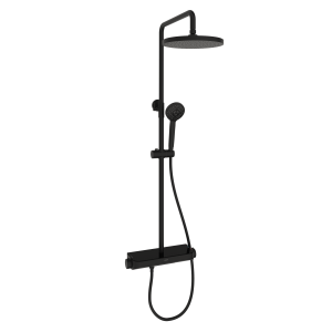 Душевая стойка Sancos Teo SC11002MB c термостатом, 3 режима, черный матовый