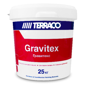 Штукатурка декоративная фасадная акриловая Terraco Gravitex Roller 25 кг