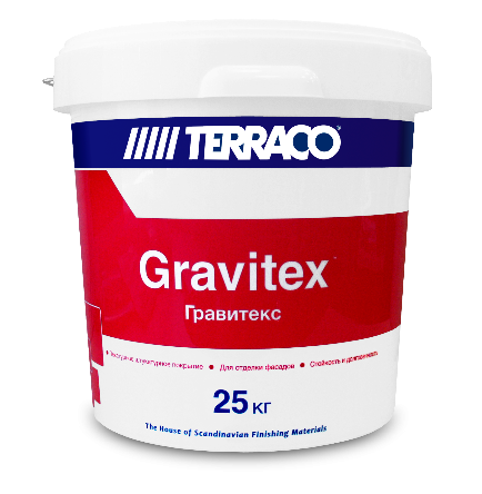 Штукатурка декоративная фасадная акриловая Terraco Gravitex Roller 25 кг