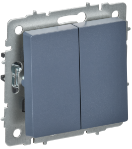 Выключатель 2-клавишный перекрестный IEK Brite BR-V23-0-10-K35 маренго