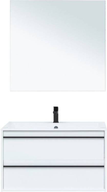 Мебель для ванной Aquanet Lino 90 белый матовый