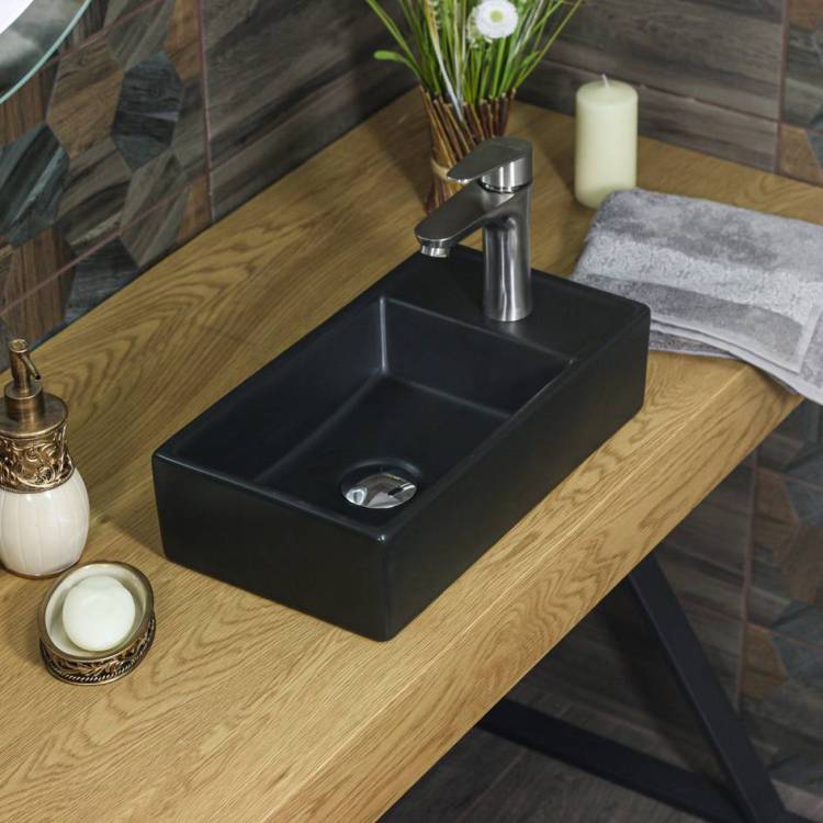 Раковина Melana 9048EYMB MLN-9048EYMB 40 см, черная матовая