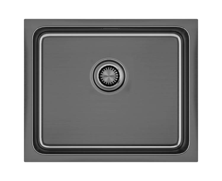 Мойка кухонная Paulmark Vista PM305444-GM вороненая сталь