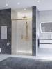 Душевая дверь в нишу Cezares PLANE-BF-1-110-C-BORO профиль брашированное золото, стекло прозрачное, 110x195 фото 3
