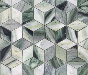 Мозаика LeeDo Pietrine 7 Onice Verde Oliva Pol Diamond (9.6x5.5) 29.8x25.9