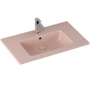 Раковина Isvea SistemaT 10SL51081SV-2S 80 см, лососевая матовая