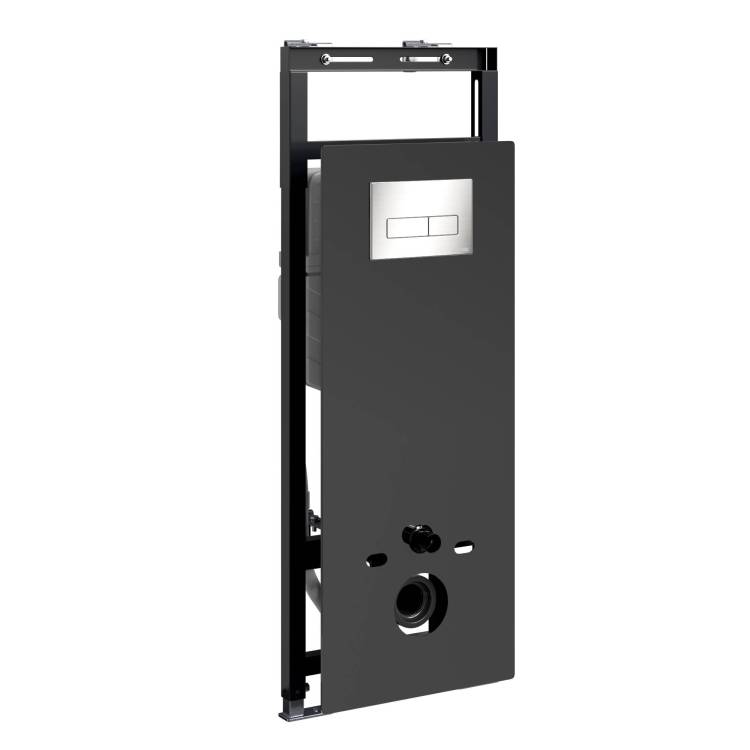 Система инсталляции для унитазов Wasserkraft Salm 27TLT.010.ME.BL.BN03 клавиша никель